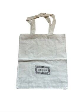 🌁 NWOT: GUCCI SMALL 100% COTTON CANVAS TOTE BAG.
